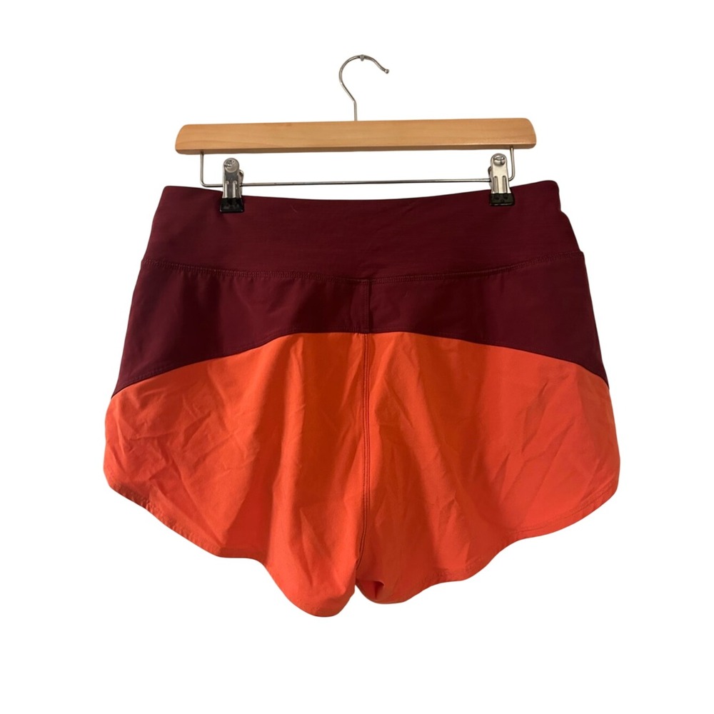 Outdoor Voices Floral Running Shorts in Burgundy and Orange floral - Picture 4 of 5